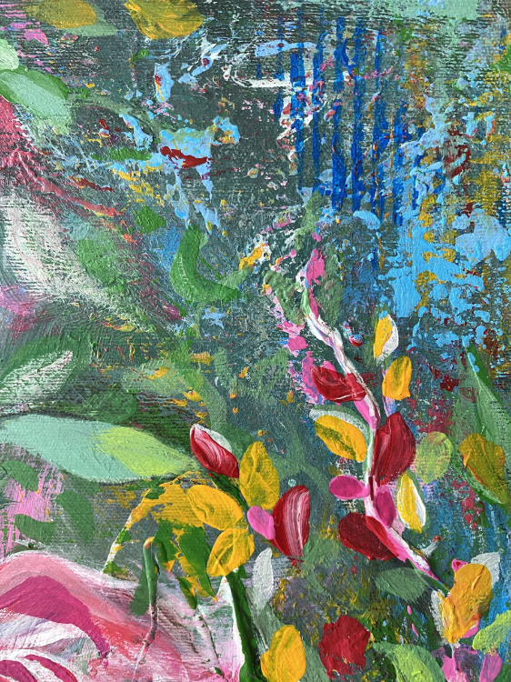 Pink Abstract Flowers