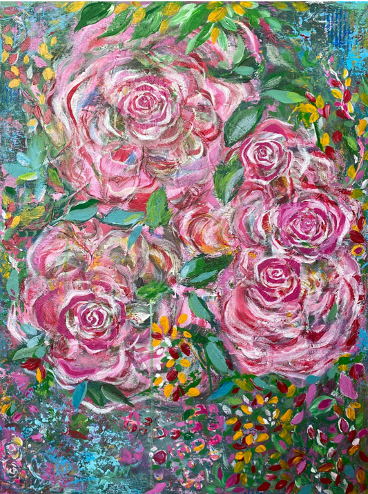 Pink Abstract Flowers